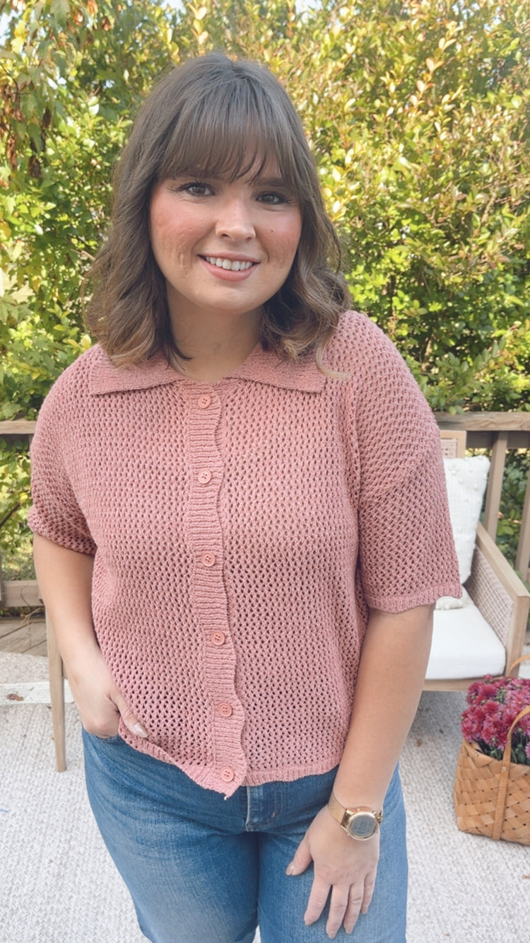 Clay Rose Cardigan
