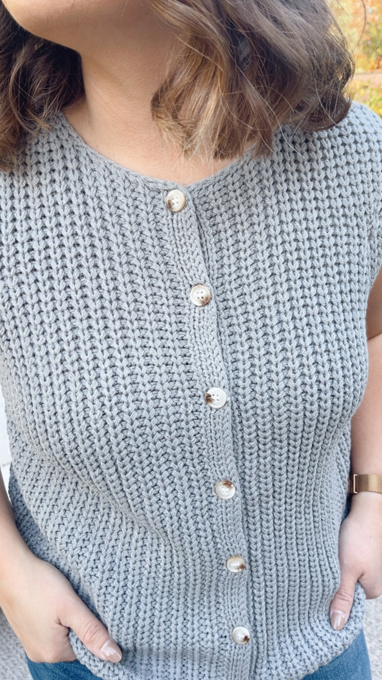 Maeve Vest in Grey