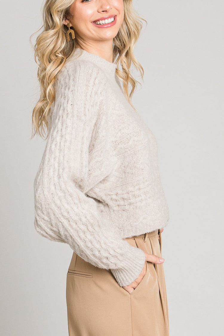 Evangeline Sweater in Heather Oat