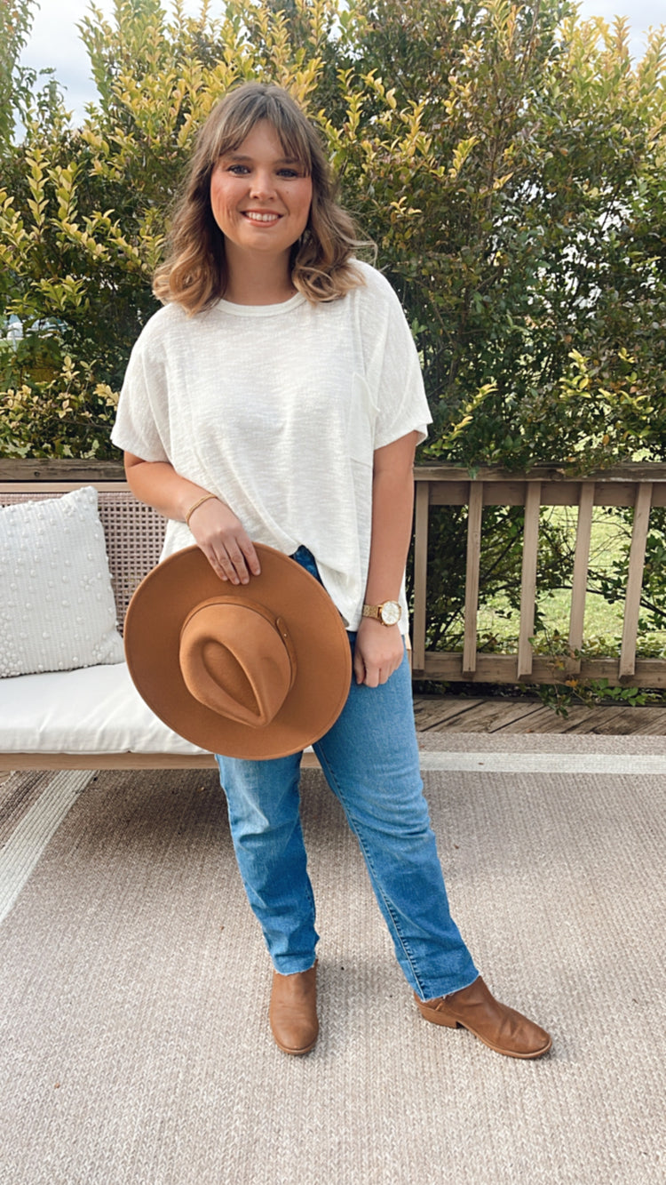 Oversized Pocket Knit Top