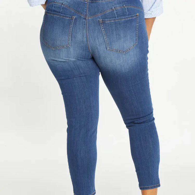 Plus 3 Button High Rise Ankle Skinny