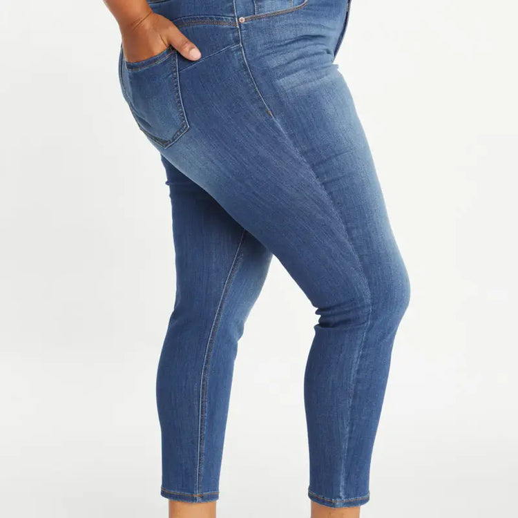 Plus 3 Button High Rise Ankle Skinny