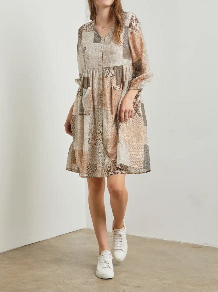 Espresso Patchwork Dress