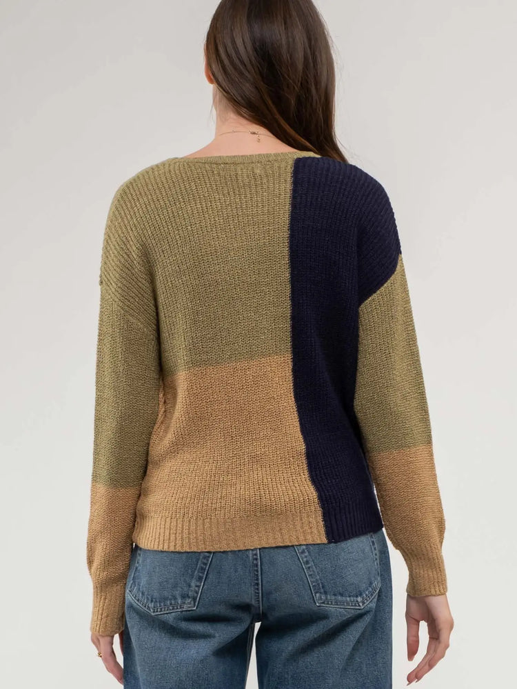 Color block Sweater Plus