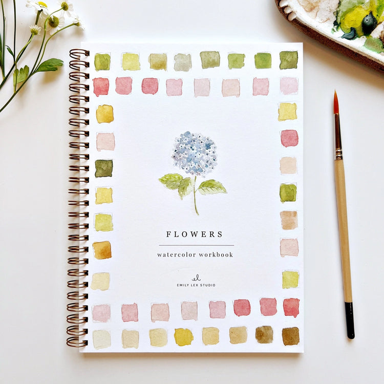 Emily Lex Watercolor Flower Workbook