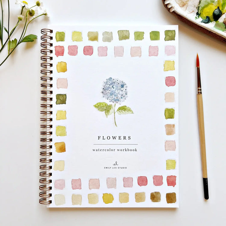 Emily Lex Watercolor Flower Workbook