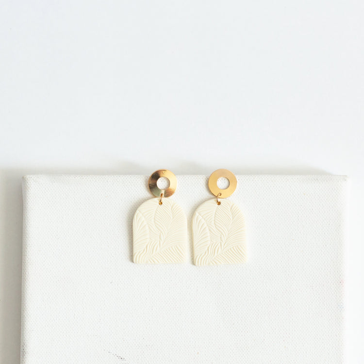 Madison Earrings - Cream
