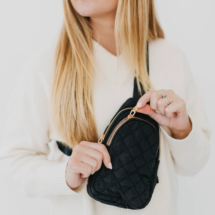 Quilted Crossbody Bag Black