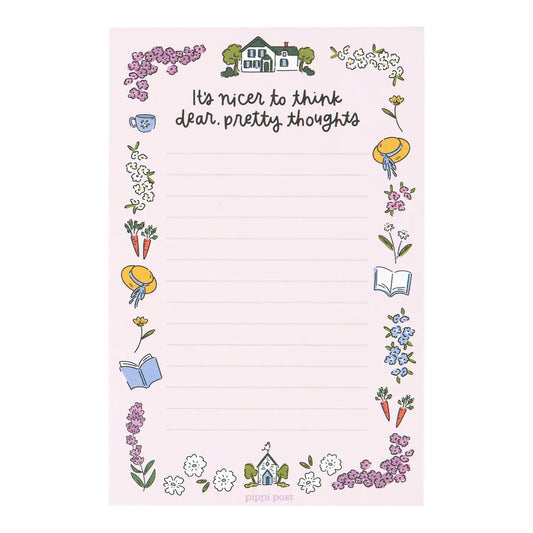 Pretty Thoughts Anne of Green Gables 4x6 Notepad