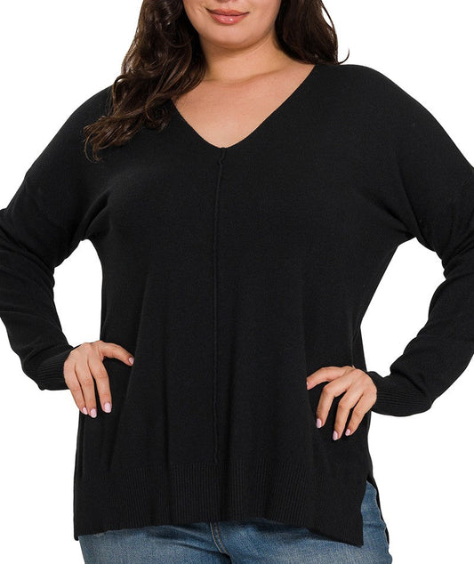 Kelly Sweater in Black Plus