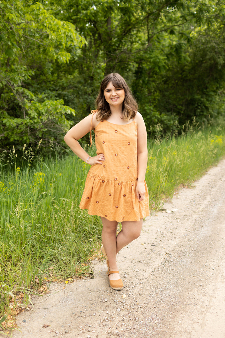Cleo Dress in Clementine