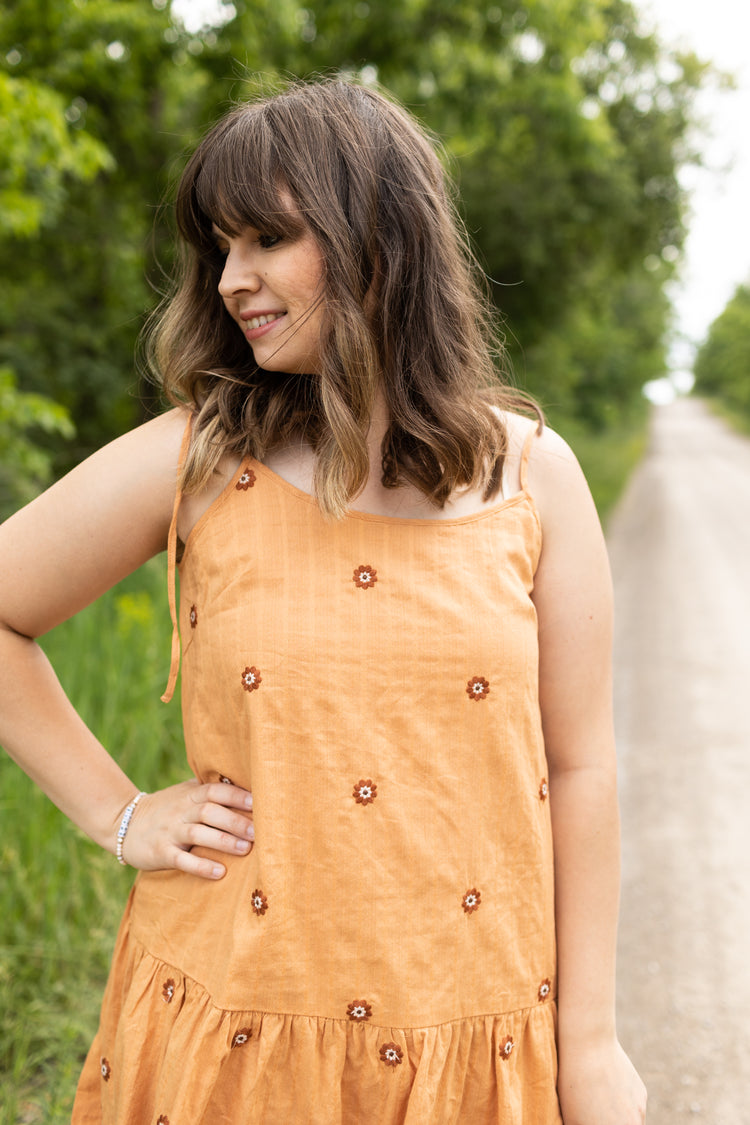 Cleo Dress in Clementine