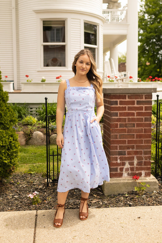 Sweet Cherry Midi Dress