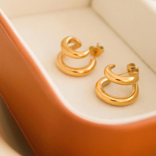 Madison Gold Non Tarnish Hoop Earring