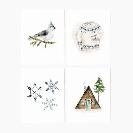 Winter assorted notecard set
