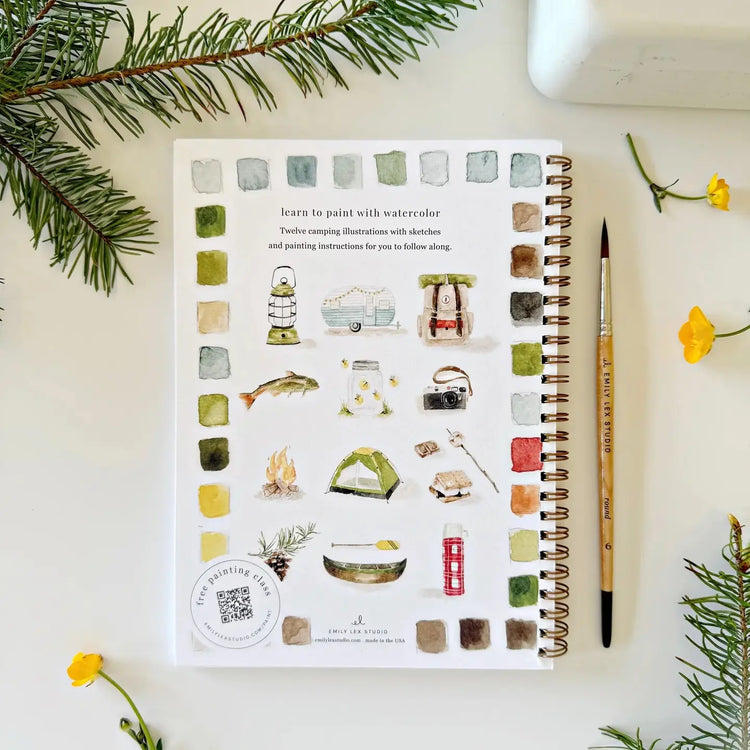 Emily Lex Camping Watercolor Workbook