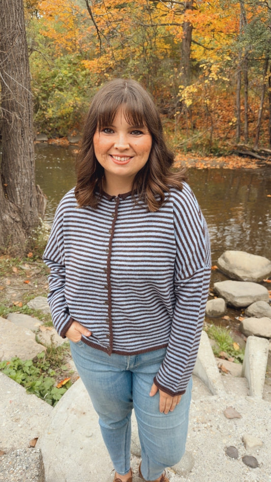 Cozy Stripe Cardigan