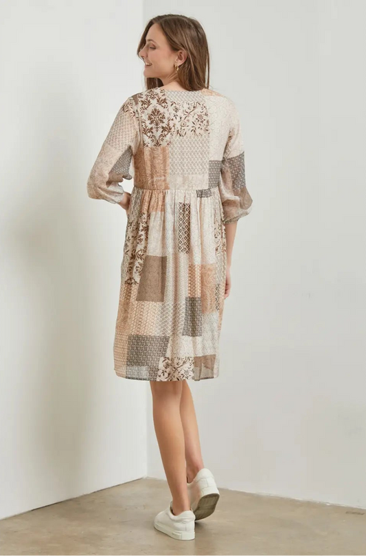 Espresso Patchwork Dress