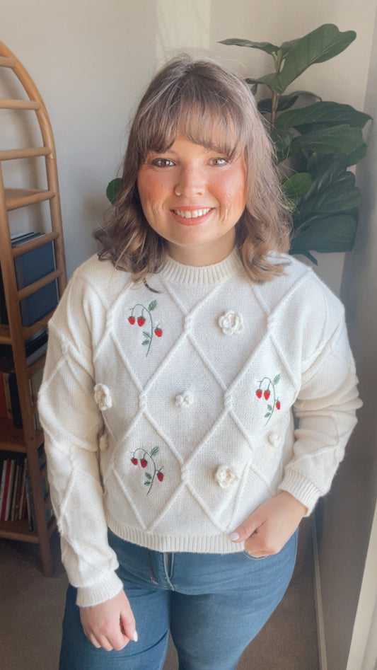 Strawberries & Cream Sweater