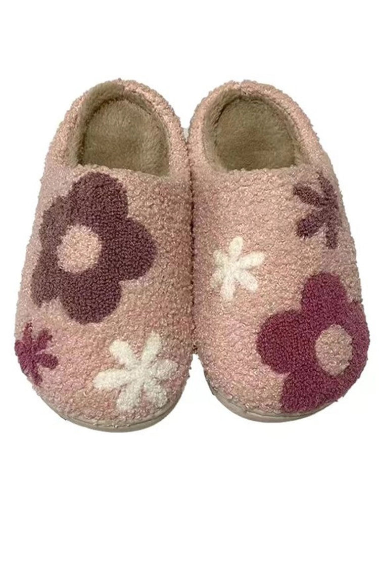 Pink Floral Slippers