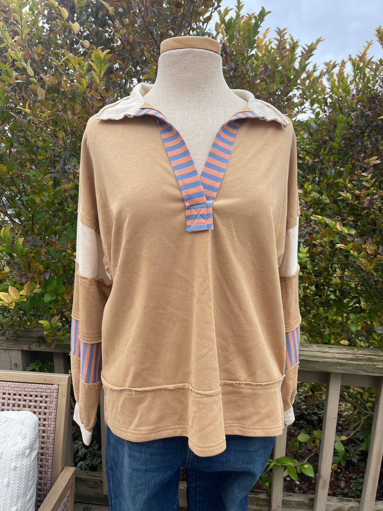 Stripe Color block Long Sleeve