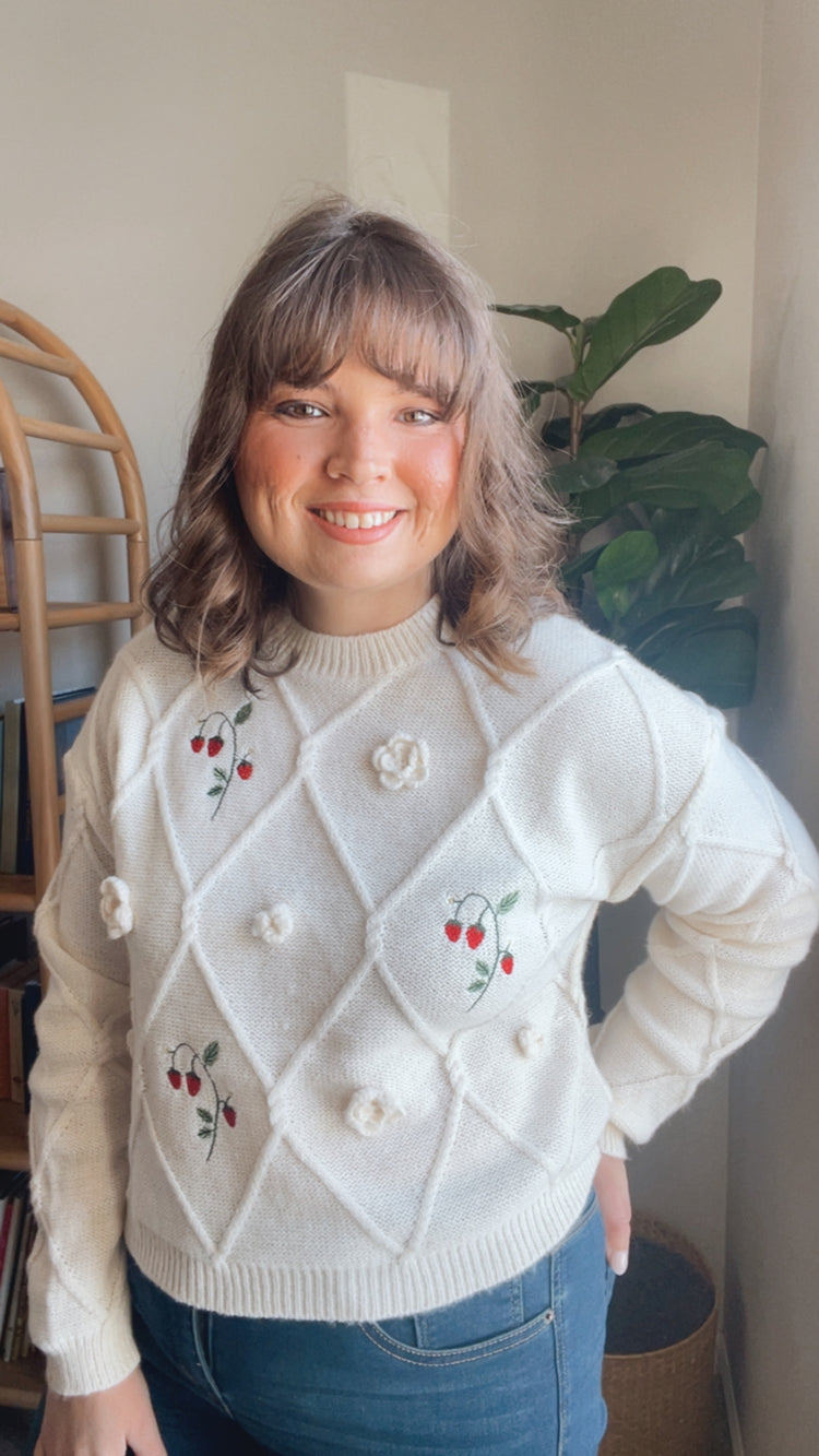 Strawberries & Cream Sweater