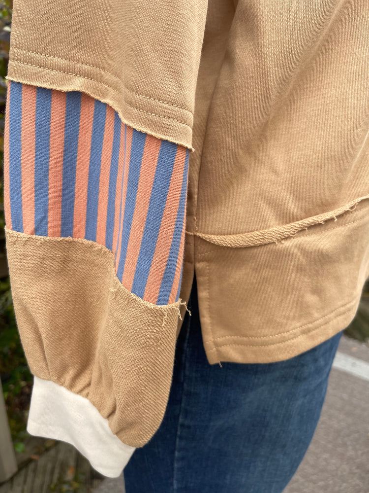 Stripe Color block Long Sleeve