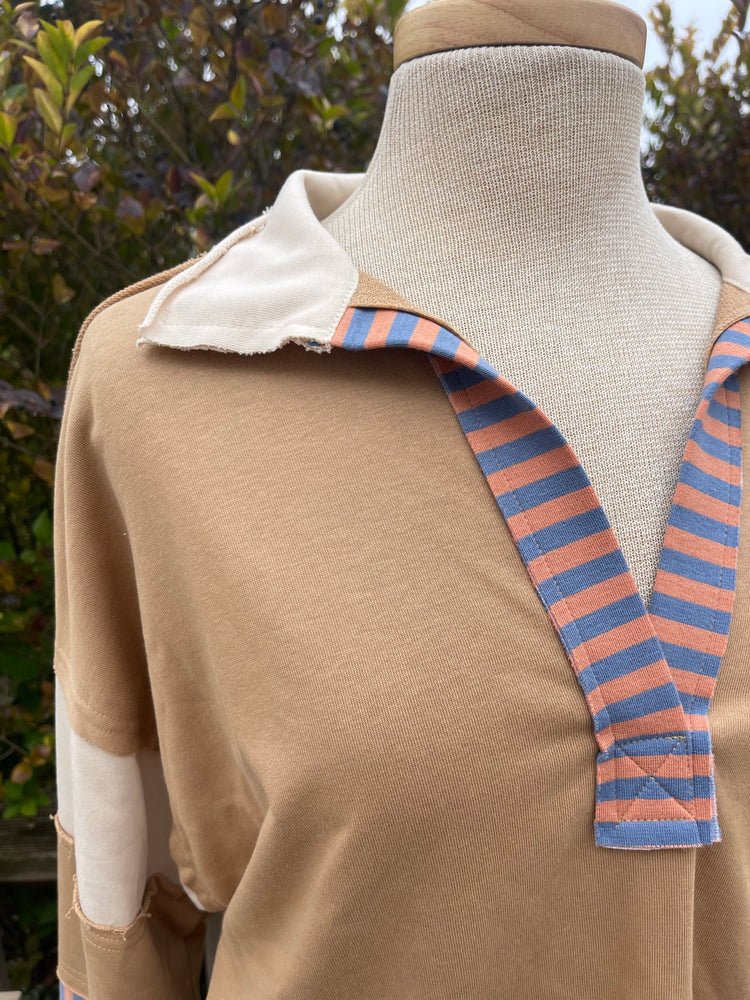 Stripe Color block Long Sleeve