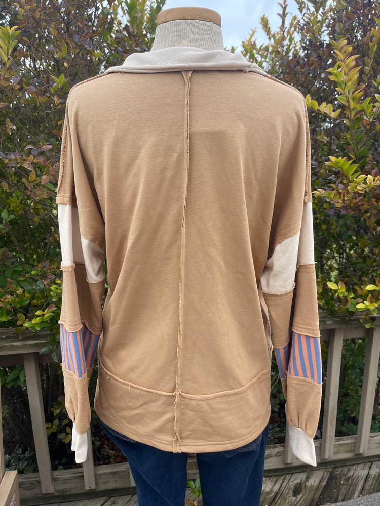 Stripe Color block Long Sleeve