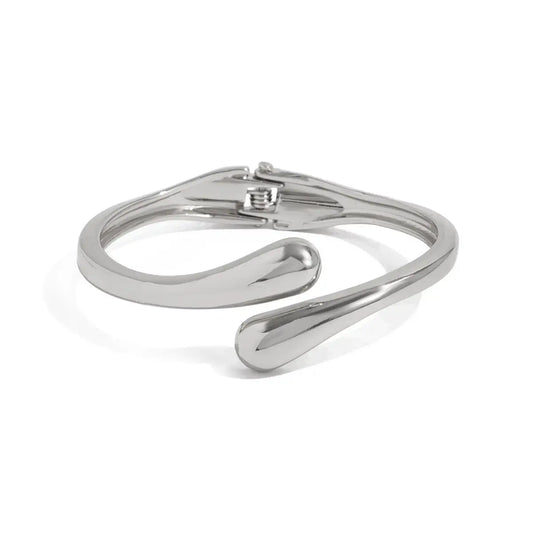 The Celeste Teardrop Cuff - Silver