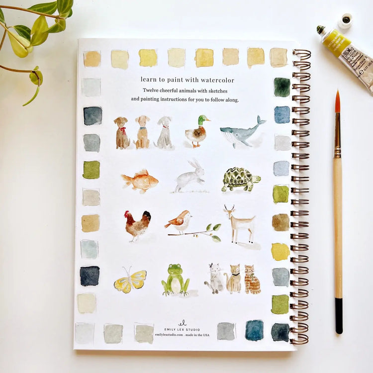 Emily Lex Watercolor Book - Animals