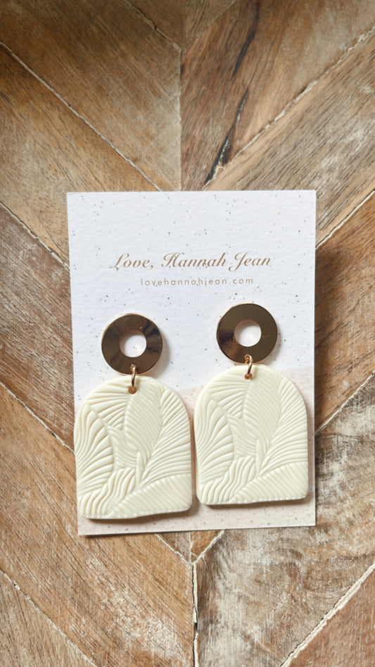 Madison Earrings - Cream