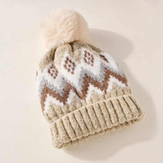 Neutral Pom Beanie